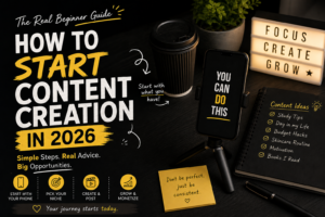 How to Start Content Creation in 2026 (Real Beginner Guide)