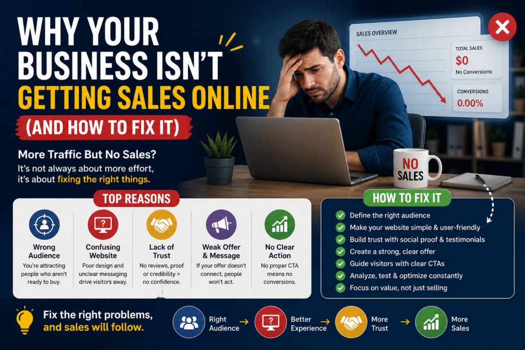Why Your Business Isn’t Getting Sales Online (And How to Fix It)
